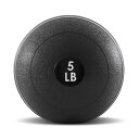 ProsourceFit Slam Medicine Balls Smooth and Tread Textured Grip Dead Weight Balls for Strength and Conditioning Exercises, Cardio and Core Workouts, Classic - Black, 5 LB