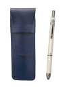 2個パック シボ革ペンケース青 3メカジャパンセット 白 SASL-3M-W-2