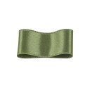 RibbonBon シルクダブルサテンリボン #136 ダークオリーブグリーン 15mm幅 巻(30m) 9サイズ50色展開