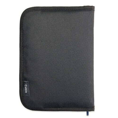 エムプラン ブックカバー キュービックス ラウンドジップN 四六判サイズ ブラック 114041-15-135