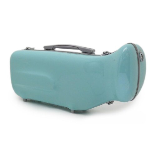 C.C.シャイニーケースII トランペット用 サテンシルバーラッチ&グレーモール仕様 CC2-TP-PBL/G パステルブルー (リュック&ショルダーストラップ付属)
