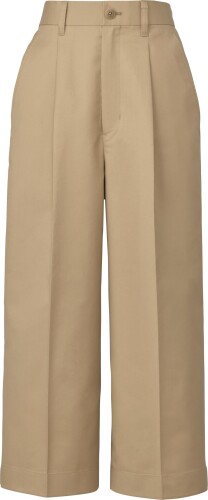 アルべ パンツ レディース クロップド リラックス 脇ゴム ネイビー ベージュ SS～4L (ストレッチ/制電) 飲食 カフェ 花屋 制服 ユニフォーム ARBE AS9003 C-7 ベージュ 3L