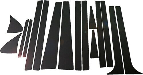 BRIGHTZ ムーヴ L910S L900S L902S L912S 超鏡面ステンレスブラックメッキピラーパネル バイザー無用 16PC ムーブ