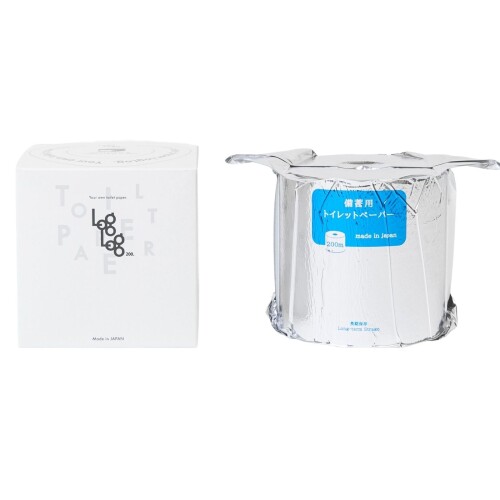 丸英製紙 LogLog200 10年保存 備蓄用 トイレットペーパー アルミ蒸着真空パック 200m巻き 1ロール 個包装 小箱入り | 1ロール 1ヶ月分 長期保存 水害 湿気 カビ 害虫 から守る コンパクト日本