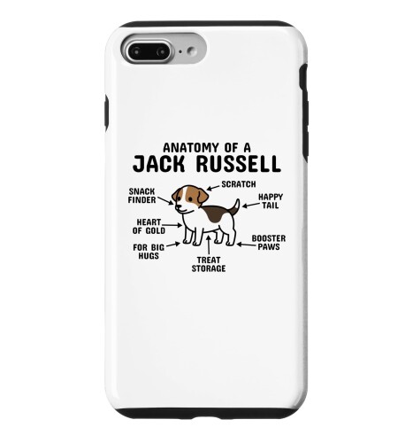 ジャックラッセルテリア犬の解剖学 スマホケース iPhone 7 Plus/8 Plus 用