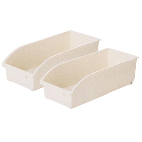 伊勢藤(ISETO) 収納ケース コロ付ストッカー2個組 幅15.8×奥行36×高さ10.6cm 日本製 2個セット 収納ボックス 収納ラック 冷蔵庫 シンク下 コロ ローラー スライド 縦 I-231