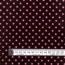 COLORFUL TEXTILE MARKET 水玉(チョコレート地にピンクドット)ラミネート(厚み0.2mm)生地 110cmx300cm D0257030
