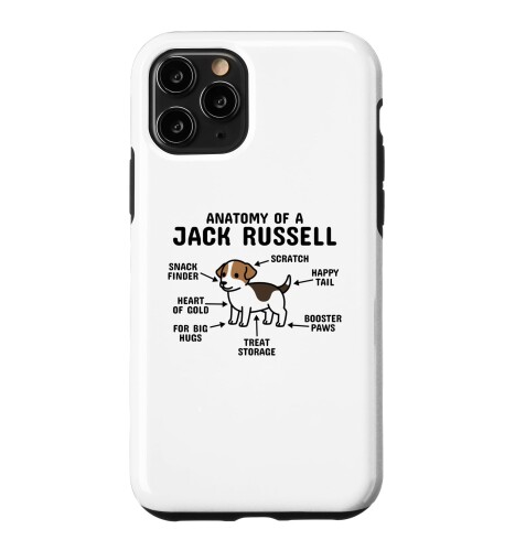 ジャックラッセルテリア犬の解剖学 スマホケース iPhone 11 Pro 用