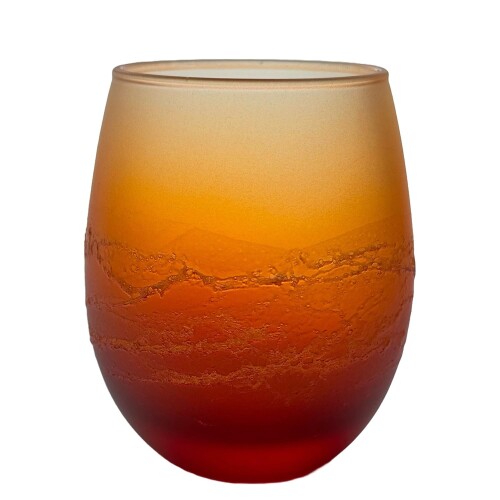 Utataka Glass SUNSET オレンジ 海 波 夕焼け グラス ガラス フリーカップ ギフト プレゼント