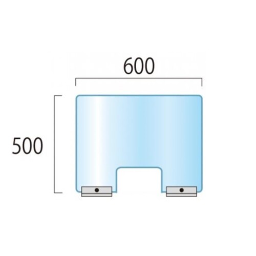 日本製アクリルパーテーション(窓あり) 500x600mm 200x300mm 3~5mm (パーテーション部)アクリル、(台座)スチール 約1.5kg1台
