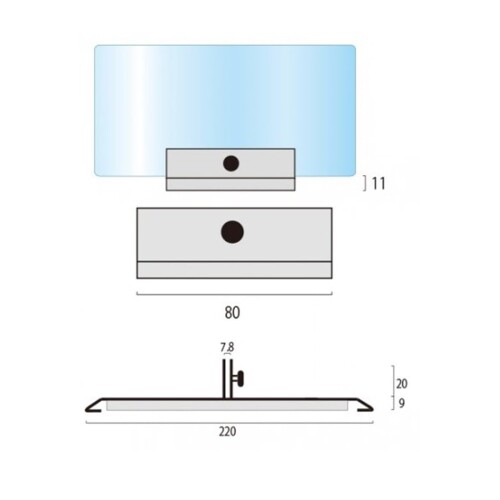 日本製アクリルパーテーション(窓あり) 500x600mm 200x300mm 3~5mm (パーテーション部)アクリル、(台座)スチール 約1.5kg1台