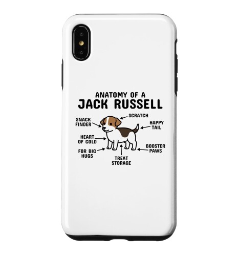 ジャックラッセルテリア犬の解剖学 スマホケース iPhone XS Max 用