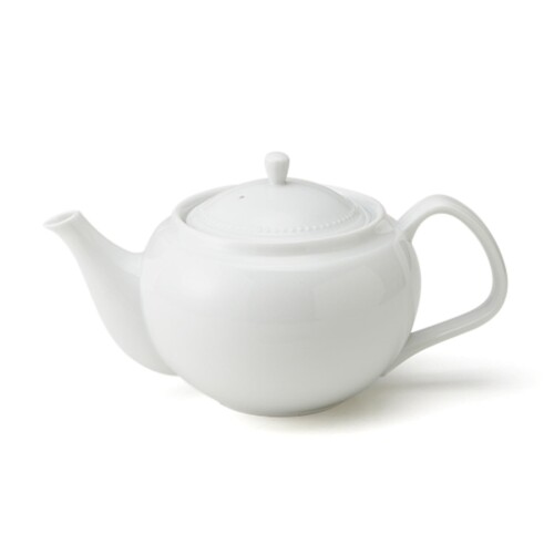 美濃焼 miyama 深山 ポット ティーポット 胴穴茶こし ステンレス茶こし付 容量約500ml 電子レンジ 食洗機対応 ほやら 白磁 日本製 80-052-101