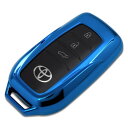 YOURS(ユアーズ) トヨタ車専用 TPU スマートキーケース キーカバー メッキ風 クラウン スポーツ ノア ヴォクシー ランクル 250 300 シエンタ...