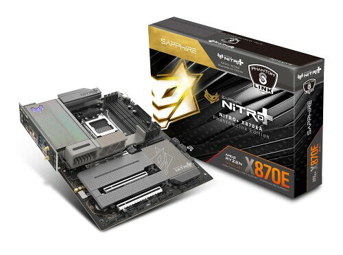 SAPPHIRE NITRO+ X870EA Phantomlink ATXマザーボード 52122-01-40G MB6833 AMD Socket AM5に対応し、Ryzen 9000/8000/7000シリーズのデスクトップCPUを幅広くサポートします。最新世代のプロセッサを活用した高性能なPC構築が可能です。 PCIe 5.0 x16スロットやM.2 Gen5×2を搭載し、最新グラフィックスカードやSSDの性能を最大限に引き出します。高速データ転送と拡張性を両立しています。 USB4.0(40Gbps)やフロントUSB Type-C(30Wパワーデリバリー)など多彩なUSBポートを備え、周辺機器との接続や高速充電にも対応します。 WiFi 7やRealtek 5Gbps LANを搭載し、無線・有線ともに高い通信速度と安定性を提供します。Bluetooth 5.4にも対応し幅広いデバイスと接続可能です。 ツールフリーM.2ヒートシンクやLEDデバッグスクリーン、CMOSクリア・BIOSアップデートボタンなど、組み立てやトラブルシュートを効率化する機能を備えています。 AMD X870Eチップセット搭載、Ryzen 9000/8000/7000シリーズに対応したATXマザーボードです。PCIe 5.0やUSB4.0、WiFi 7など最新規格を備え、ツールフリーM.2ヒートシンクやLEDデバッグスクリーンなど多彩な機能を備えています。 ■フォームファクタ:ATX (305×244mm) ■チップセット:AMD X870E ■CPUソケット ■対応CPU:AMD Socket AM5 ■Ryzen 9000/8000/7000シリーズ プロセッサー ■メモリ:DDR5 DIMM×4、最大256GB、デュアルチャネル ■拡張スロット:PCIe 5.0 x16スロット×1、PCIe 4.0 x4スロット×2 (形状はx16) ■ストレージ:M.2 PCIe 5.0 x4 ×2、M.2 PCIe 4.0 x4 ×2、SATA 6Gbps×4 ■映像出力:HDMI×1 ■USB(リア):USB 40Gbps Type-C×2 (DP Alt Mode、15W PD)、USB 10Gbps Type-A×4、USB 5Gbps Type-A×4、USB 2.0 Type-A×2 ■USB(フロント):USB 20Gbps Type-C×1 (30W PD)、USB 5Gbps×1、USB 2.0×2 ■サウンド:5.1ch HD Audio (Realtek ALC897) ■ネットワーク:有線LAN 5GbE×1、無線LAN Wi-Fi 7、Bluetooth 5.4 商品コード20082318760商品名SAPPHIRE NITRO+ X870EA Phantomlink ATXマザーボード 52122-01-40G MB6833型番52122-01-40Gカラーグレー※他モールでも併売しているため、タイミングによって在庫切れの可能性がございます。その際は、別途ご連絡させていただきます。※他モールでも併売しているため、タイミングによって在庫切れの可能性がございます。その際は、別途ご連絡させていただきます。