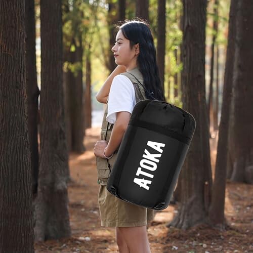 寝袋 ATOKA シュラフ 封筒型 軽量 保温 冬用 夏用 1.0Kg 1.4Kg 1.8Kg コンパクト ...