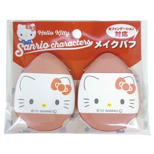 沐浴粉撲, 海綿 - サンリオ キャラクター ハローキティ ふわふわ メイクパフ 2個入り ミニ メイク用 スポンジ スポンジパフ 化粧スポンジ ファンデーション ふんわり 滑らか