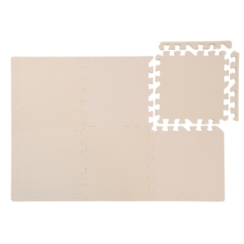 ユノックス ジョイントマット 30×30cm 極厚2cm 54枚セット(3畳用) フチ付き アイボリー ノン・ホルムアルデヒド 抗菌加工 床暖房対応 水洗いOK 床保護 キズ防止 防音 振動吸収 床材(4.0)