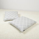 スタイルデコール(STYLE Decor) 座布団カバー (55cm×59cm) 4枚セット モロッコパターン グレー シンプル シック おしゃれ W3401302
