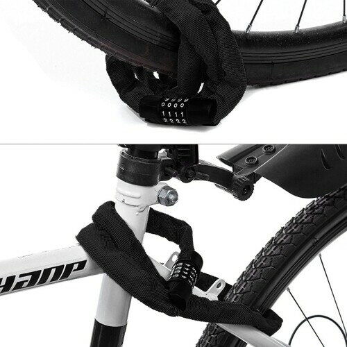 PeachCraft 軽量チェーンロック 4桁 ダイヤル式 ダイヤルロック チェーンロック 自転車 ロードバイク クロスバイク マウンテンバイク に最適