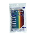 1DAY MASK COOL 小さめサイズ RAINBOW 1袋7枚入×2袋セット 冷感不織布マスク 柄マスク
