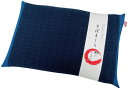 MORIPiLO そばがら 枕 日本製 大きい 硬め (和のここち そば殻 まくら) 高め 横向き寝 対応 洗える 枕カバー付き 和柄 綿100生地 ブルー 約...