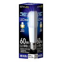 スタイルド LED電球 T形タイプ 口金直径26mm 60W形相当 昼光色 広配光タイプ 密閉器具・断熱材施工器具対応 HDT60D1(3)
