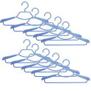 シンコハンガー(Shinkohanger) F-Fit 形態安定シャツ用ハンガー2本組×5個セット スカイブルー 日本製 ラック ズボン 洗濯 タオル スラックス バスタオル ネクタイ 頑丈 かたくずれ防止 物干し