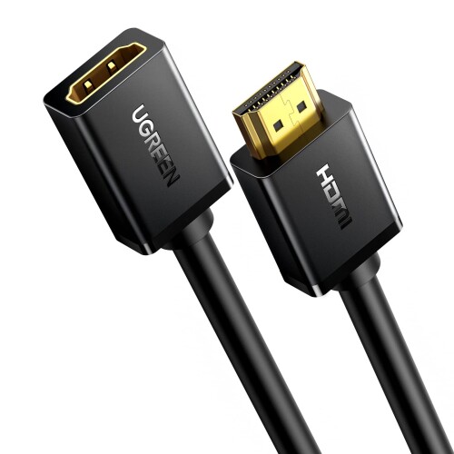 UGREEN HDMI 延長ケーブル 延長コード 4K 60Hz 3D対応 (HDMI オス-メス)PS4/PS3 Fire TV Stick、HDTV、PC、Switch等対応 ハイスピード 金メッキコネクタ-0.5m