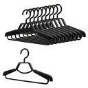 シンコハンガー(Shinkohanger) 衣類用ハンガー F-Fit 形態安定シャツ用ハンガー2本組×5セット ブラック 日本製 ラック ズボン 洗濯 タオル スラックス バスタオル ネクタイ 頑丈 かたくずれ防