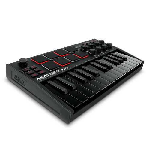 Akai Professional(アカイプロ) Akai Pro MIDIキーボード 25鍵USB ベロシティ対応8パッド音楽制作ソフト MPK mini mk3 黒