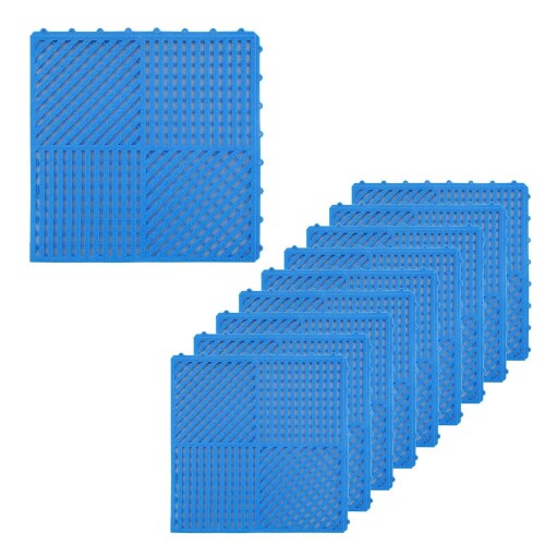 やわらか連結スノコ ブルー 軟質塩ビ PVCマット 300x300mm 広さに合わせて簡単ジョイント 水はけ プールやロッカールーム、ベランダ、シャワー室など 柔らかく滑りにくい軟質PVC素材 水はけが良く、シャワー室やプールサイド、ロッカールームなどの床にオススメです。 広さに合わせて簡単ジョイント。 表面立体構造ですべり止め効果も期待できます。 軟質塩ビ製で折り曲げたり丸めたりしても簡単に折れません! 柔らかく肌あたりが優しいマットです 【サイズ】300x300mm 【厚さ】約9mm 【色】ブルー 【重量】約350g 【内容量】10枚 やわらか連結スノコ ブルー 軟質塩ビ PVCマット 300x300mm 広さに合わせて簡単ジョイント 水はけ抜群でプールやロッカールーム、ベランダ、シャワー室など　柔らかく滑りにくい軟質PVC素材 【10枚】 商品コード20081596793商品名やわらか連結スノコ ブルー 軟質塩ビ PVCマット 300x300mm 広さに合わせて簡単ジョイント 水はけ プールやロッカールーム、ベランダ、シャワー室など 柔らかく滑りにくい軟質PVC素材型番C00641-BLサイズ長さ30cmx幅30cmx厚さ0.9cmカラーブルー※他モールでも併売しているため、タイミングによって在庫切れの可能性がございます。その際は、別途ご連絡させていただきます。※他モールでも併売しているため、タイミングによって在庫切れの可能性がございます。その際は、別途ご連絡させていただきます。