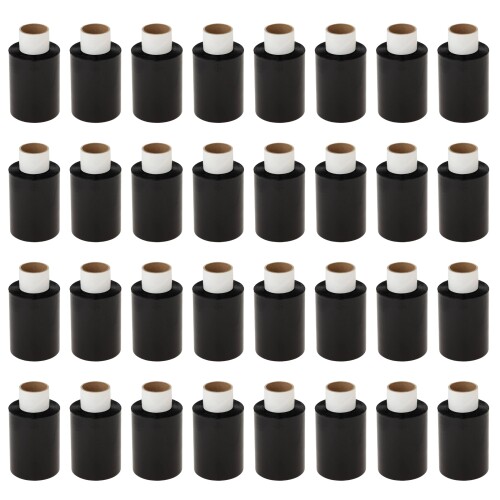 APMジャパン 梱包用ラップ（ミニストレッチフィルム） らくらくハンディラップ100 カラー Black 100mm×150m 20μ 替え 32個セット