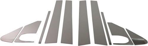 BRIGHTZ アリオン 260 261 265 前期 鏡面ステンレスブラックメッキピラーパネル 10PC バイザー無し用 ZRT260 NZT260 ZRT261 ZRT265 ZRT NZT トヨタ ALLION 4951