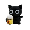 フォーカート かわいい 猫 手作り ガラス細工 生ビール ネコ CYK1275(3)