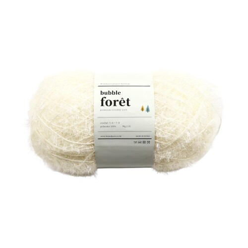 Knit Wit 韓国エコたわし毛糸 bubble foret-バブルフォレ- 90g 1玉 クリームバニラ KNW-BFB48