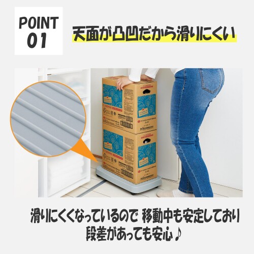 コジット 重たい備蓄品 荷物の移動に コンパクト 耐荷重30kg 軽量型で扱いやすい ストッパー付き 平台車 滑りにくい 移動がらくらくキャリー