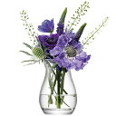 LSA(エルエスエー) フラワーベース(花器) クリア 高さ9cm FLOWER G1071-09-301