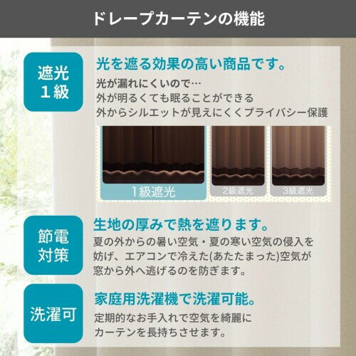ユニベール 1級遮光 防炎 防炎ラベル付き 節電 省エネ 断熱 保温 日本製 無地 寝室...