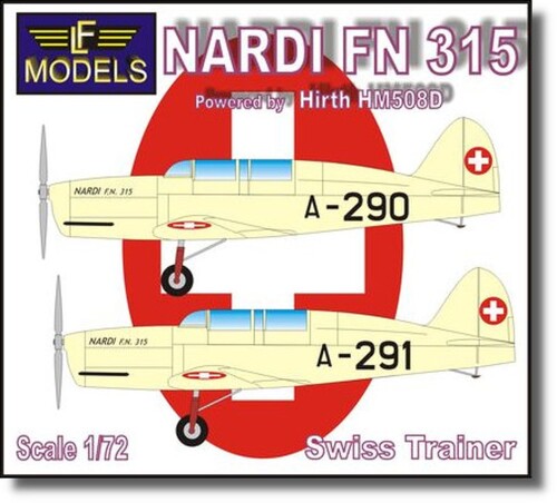 LFモデル 1/72 ナルディ FN.315 練習機ヒルト HM508D エンジン搭載型 レジンキット LFM72101 (飛行機)