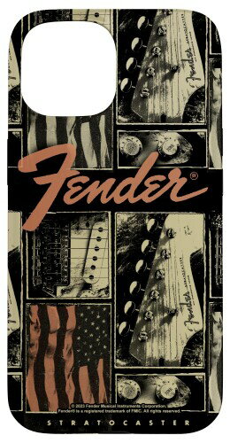 Fender Vintage Stratocaster Americana Distressed Collage スマホケース iPhone 15 用