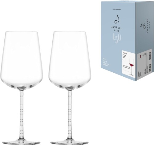 ツヴィーゼル グラス（ZWIESEL GLAS） ワイングラス ジャーニー 赤ワイン（ボルドー）用 ボルドー 2個ペア マシンメイド m123075