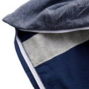 ニトリ ひもなしラクラク 掛布団カバー Nグリップ ANM024 ダブルサイズ Living in Comfort ブルー NITORI 7525065