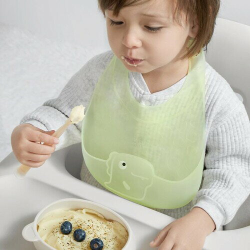 お食事エプロン 子供 キッズ 袖なし よだれかけ おもしろ シリコンビブ お食事ビブ...