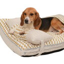 ペットベッド ふわふわ ベッドベット 犬 猫 角型 ペット オールシーズン ペットソファー ペット クッション 枕付き カバーを外せる枕付きペットベッド (S, チョコ)