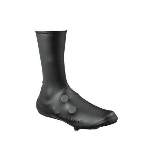 シマノ(SHIMANO) サイクリングシューカバー DUALフィット レインシューカバー ブラック L (サイズ 42-43)