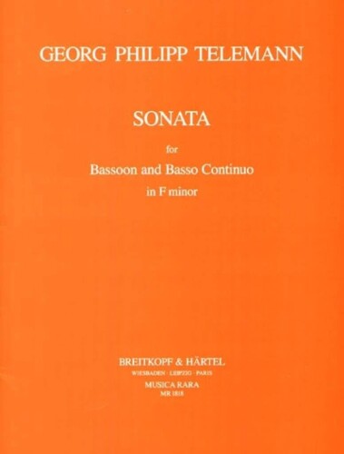 テレマン : ソナタ ヘ短調 TWV41 (ファゴット、ピアノ) ムジカ・ララ出版
