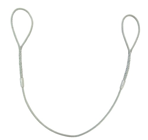 日興製綱JIS Wスリング 玉掛ワイヤー(安全トゲなし) 12mmx2m