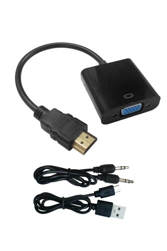 シズカウィル HDMI to VGA 変換アダプタ VGA変換 アダプター 高速転送 HDMI hdmiケーブル 変換ケーブル Windows 用 MacBook 用 パソコン ノートPC 軽量 テレビ 接続 モニター ミラーリング リモートワ