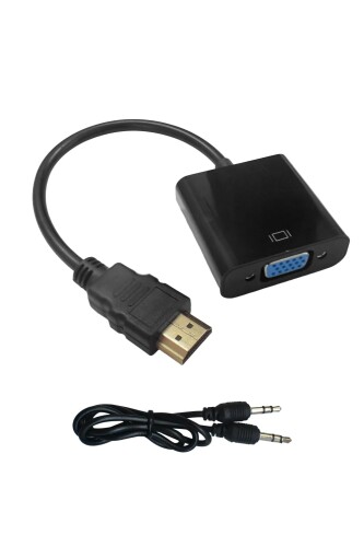 シズカウィル HDMI to VGA 変換アダプタ VGA変換 アダプター 高速転送 HDMI hdmiケーブル 変換ケーブル Windows 用 MacBook 用 パソコン ノートPC 軽量 テレビ 接続 モニター ミラーリング リモートワ